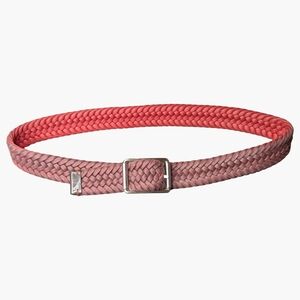 Strellson Reversible Braided Belt | Burgundy & Red | Fits Up To 38" Waist